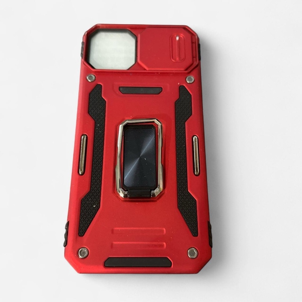 Sleek Red Phone Case with Kickstand